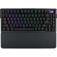 Asus ROG Azoth Extreme, 75%, Ledning & Trådløs, USB + RF Wireless + Bluetooth, Mekanisk nøkkelbryter, QWERTY, Sort
