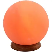 WAGNER LIFE Saltlampe Planet, 2 kg, tresokkel, ravfarget