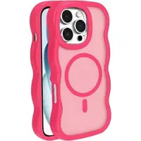 Mtp Products iPhone 16 Pro Bølgekant magnetisk hybrid-deksel - varm rosa