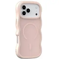 Mtp Products iPhone 17 Pro Bølgekant magnetisk hybrid-deksel - rosa