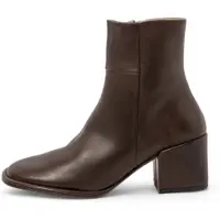 Neosens for woman. 333741112003_012 Brown leather ankle boots S3374 (37), 5 to 8 cm, Zip, Casual
