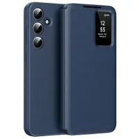 Mtp Products Samsung Galaxy S25 FE Smart Clear View Flip-etui med kortspor - Safir