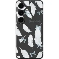 Mtp Products Samsung Galaxy S25 FE Fjærmønster TPU-deksel - svart