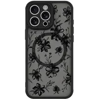 Mtp Products iPhone 15 Pro Max Stilig beskyttende magnetisk-deksel - Blekkblomster