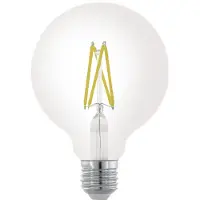 Eglo E27 LED G95 klar globepære med varmt hvidt lys