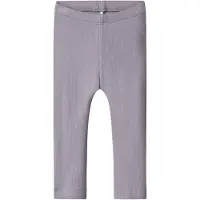 Name it Leggings - Rib - NbnKab - Lavender Grå - - 62 - Leggings