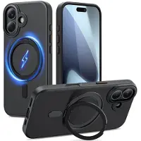 Tech-Protect MagRing MagSafe-etui for iPhone 17 - matt svart