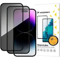 Wozinsky iPhone 17 Pro Max Super Tough Privacy Tempered Glass - 9H, 2 stk. - Svart kant