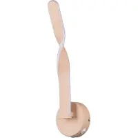 TRIO LED-vegglampe Ginko, sand, metall, høyde 45,5 cm