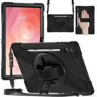 Mtp Products Samsung Galaxy Tab S11 Ultra/S12 Ultra Heavy Duty 360 Deksel med Håndrem - Svart