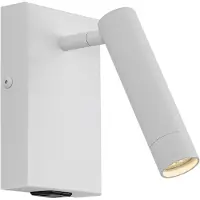 QAZQA Moderne vegglampe hvit justerbar med USB-C - Croft