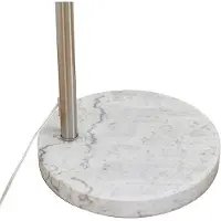 LINDBY buelampe Alverton, hvit/nikkel, glass, 197 cm