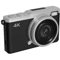Mtp Products D72 Bærbart digitalkamera 4K med 16X zoom, 32GB minnekort - svart