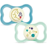 Mam Lysende smokker - Air Natt - 2-pack - 16–36 Md. - Petroleum/ - - OneSize - Smokk