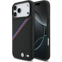 BMW M Tricolor Metal Logo MagSafe-etui til iPhone 17 Pro Max – svart