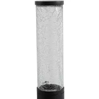 LINDBY utendørs vegglampe Gavros, 45 cm, svart, aluminium