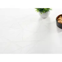 Nordstrand Bordduk - 140x220 cm - Jacquardvevd duk med geometrisk mønster i hvitt - Eksklusiv festduk