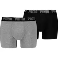Puma Boxer Briefs (2-Pack) Men, Clothing, Grey Melange/Black, 5