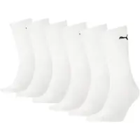 Puma Unisex Crew Socks 6 pack, Clothing, White, 39-42