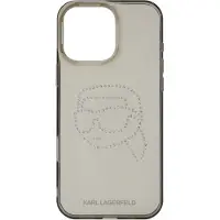 Karl Lagerfeld KLHCP16XHKHDCELK iPhone 16 Pro Max 6.9" Black Hardcase IML Rhinestones Karl Head