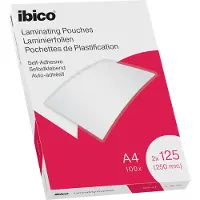 Ibico Adhesive A4 125 Mic Lamineringsplomber 100 Enheter