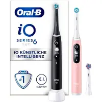 Oral-B iO Series 6 Duo Elektrisk tandbørste Sort/Rosa
