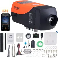 Vevor Bluetooth-appkontroll dieselluftvarmer, 12V 2KW dieselvarmer med automatisk høydejustering, fjernkontroll og LCD, dieselparkeringsvarmer for bobil, tilhenger, campingvogn, båt