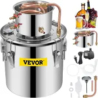 Vevor destillasjonssett for essensiell olje, 20,8 l destillasjonssett med vannpumpe