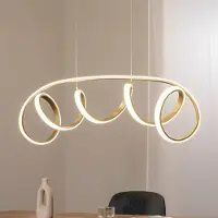 ONLI Kira LED-hengelampe, gullfarget, lengde 102 cm, 4000 K