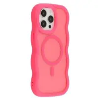 Mtp Products iPhone 15 Pro Max Bølgekant magnetisk hybrid-deksel - varm rosa