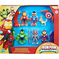 Top 1 Toys Iron Man & Friends Armored Up 6-pack figur 7,6 cm