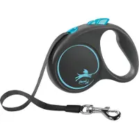Flexi Automatisk snor Black Design S 5 m, Blå