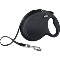 Flexi Båndhalsbånd New Classic Svart 11731 8 M