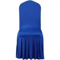 Vevor 30 stk. blå stoltrekk, polyester spandex stoltrekk, stretchtrekk for bryllupsfest, spisestue, bankett, flate stoltrekk, passer til stolmål opptil 20,08 x 17,72 x 37,4 tommer
