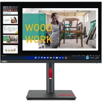 Lenovo P24q-30 - LED-skjerm - 23.8" - 2560 x 1440 QHD @ 60 Hz - IPS - 300 cd/m² - 1000:1 - 4 ms - HDMI, DisplayPort - ravnsort - for ThinkCentre ne...