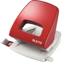 Leitz - Hullstanser - 25 ark / 2.5 mm - plast, metall - rød