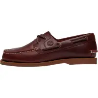 Timberland for woman. TB0A2Q9XEIW1 Classic brown leather boat shoes (38 W), Flat, Laces, Casual