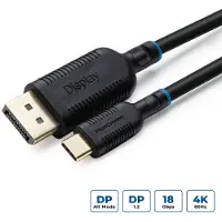 Microconnect - Adapterkabel - 24 pin USB-C (hann) til DisplayPort (hann) - DisplayPort 1.2 - 2 m - svart