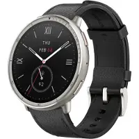 Xiaomi Amazfit Active 2 - Premium Version - smartklokke med stropp - lær - svart - håndleddstørrelse: 150-210 mm - display 1.32 - Bluetooth, NFC - 31.65 g
