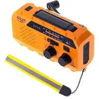Adler solar radio with hand crank