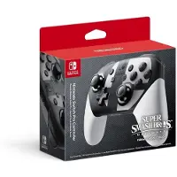 Nintendo Switch Pro Controller - Super Smash Bros. Ultimate Edition - håndkonsoll - 14 knapper - trådløs - Bluetooth - grå, hvit - for Switch