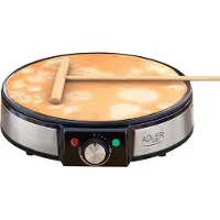 Adler AD 3058 pannekakejern 1600 W, 1 pannekake, svart/rustfritt stål