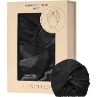 Lenoites Mulberry Silk Sleeping Cap - Black