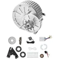 Vevor 450W elektrisk børstet DC-motorsett - 36V 3000 o/min motor med oppgradert hastighetskontroller og tommelgasssett for gokart, elsykkel, motorsykkel, scooter