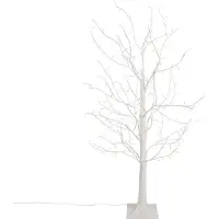 Luca Lighting Julegulvlampe hvitt tre 120 cm inkl. LED med timer IP44 - Ki
