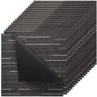 Vevor Teppefliser Gjenbrukbare 610x610 mm, 24 stk. Modulært teppe firkantet teppe, kommersielt gulvteppe mykt polstret for sømløst trekk 8,9㎡, enkel gjør-det-selv-utskifting for stue soverom kontor in