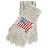 Ralph Lauren for woman. 449P02045002 Grey flag gloves (OSFA), Casual, Wool