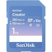 SanDisk Creator - Flashminnekort - 1 TB - Video Class V60 / UHS-II U3 / Class10 - SDXC UHS-II
