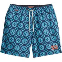 Superdry for man. M3010250A Blue mosaic print swimming costume (XL), Beachwear, Recycled Polister, Sustainable