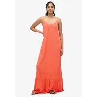 Superdry for woman. W8011955A Long orange strapless dress (XS), Casual, Party, Viscose, Sleeveless / Straps